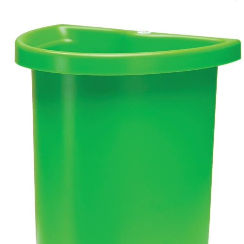5 Quart Recycle Insert/Vanity Wastebasket, Green with Recycle Decal